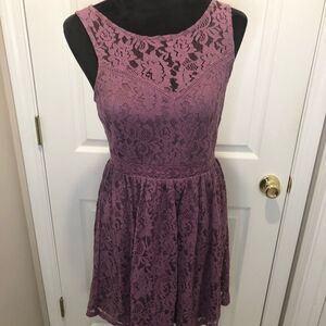 Altar’d State pink lace mini dress size medium